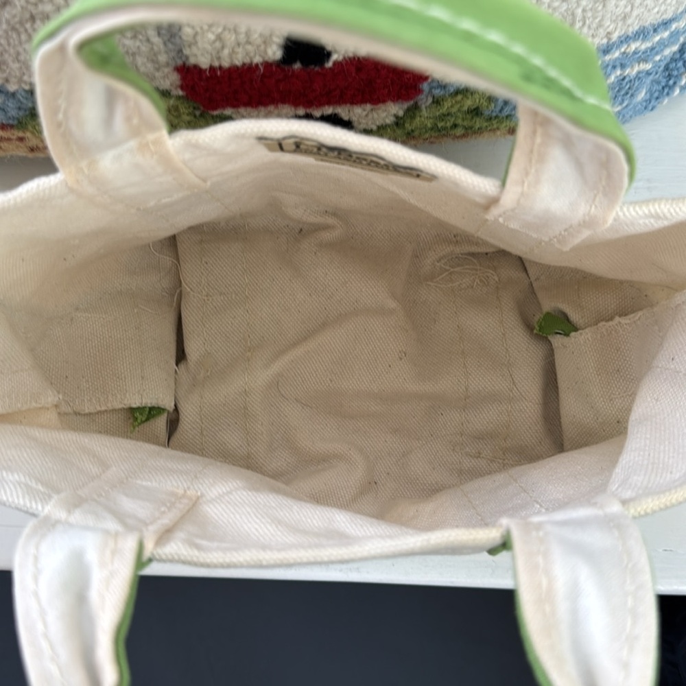 LL Bean Vtg Daisy Mini Tote - Picture 3 of 5